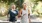 a man and woman running